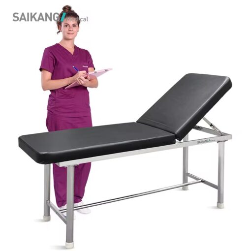 Table d’examen médical Saikang pliable en acier inoxydable