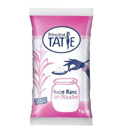 Sucre blanc en poudre Tatie 1kg