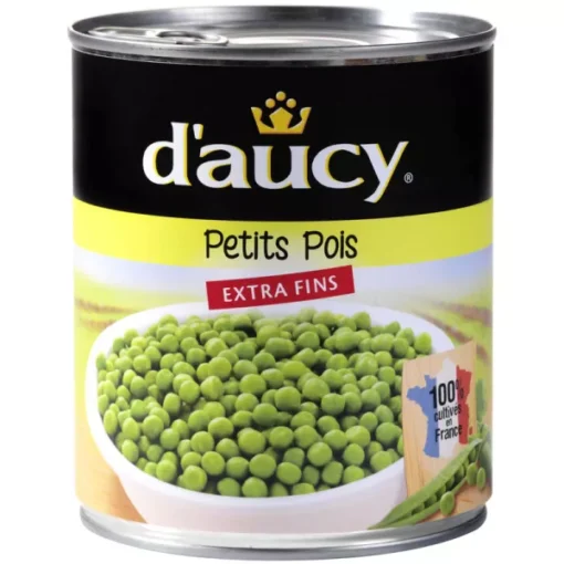 Petits Pois Extra Fins boîte de 560g - D'AUCY