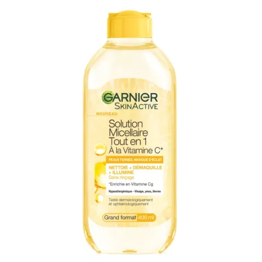 Garnier eau micellaire à la Vit C 400ml peaux ternes